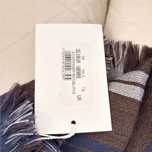 Valentino Wool Scarf in Blue and Brown
